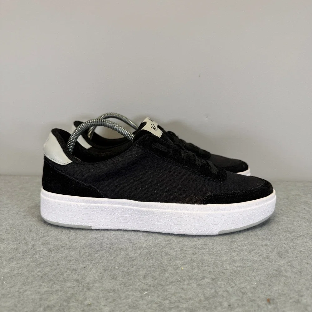 Kizik Prague Women Shoe Size 7.5 Black Canvas Hands Free Step In Comfort Sneaker